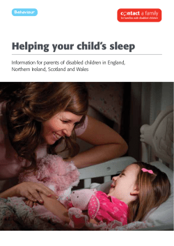 Helping your child`s sleep
