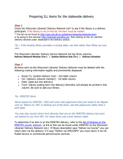 Preparing ILL items for the statewide delivery