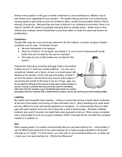 Milk Jug Sowing - Spring Creek Homesteading
