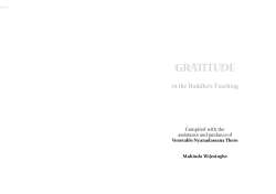 gratitude in the buddhas teaching