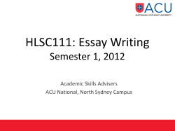 Essay Writing