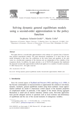 Solving dynamic general equilibrium models using a second