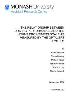 Relationship between driving performance and the Johns