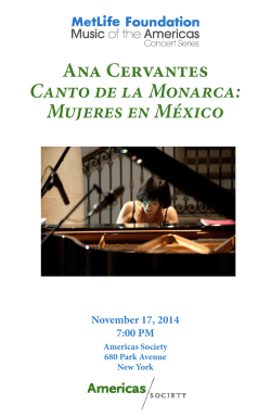 Ana Cervantes Canto de la Monarca: Mujeres en M&eacute;xico