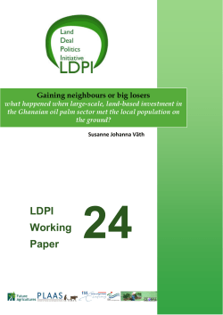 LDPI Working Paper - International Institute of Social Studies