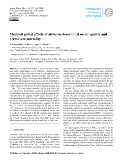 Modeled global effects of airborne desert dust on air quality and
