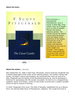 Guide: Book clubs to go : The Great Gatsby.