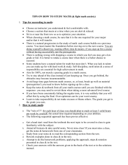 Tips on how to study math