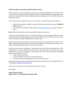 Important update on reporting of graffiti for Western Power Western