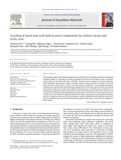 Leaching of spent lead acid battery paste components by sodium