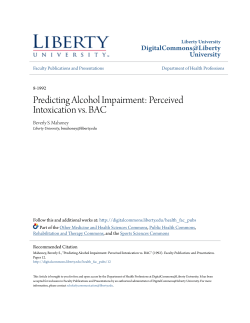 Predicting Alcohol Impairment: Perceived Intoxication vs. BAC