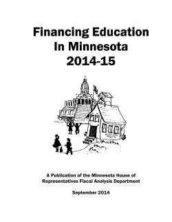 Financing Education In Minnesota 2014-15