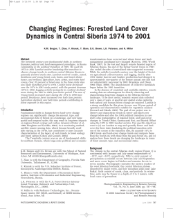 Changing Regimes: Forested Land Cover Dynamics in Central