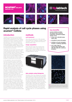 Rapid analysis of cell cycle phases using acumen