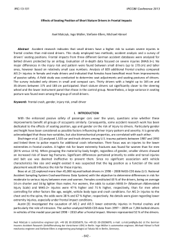 Effects of Seating Position of Short Stature Drivers in
