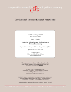 Molecular Federalism and the Structures of Private Lawmaking