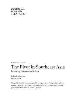 The Pivot in Southeast Asia - Council on Foreign Relations
