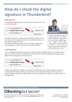 How do I check the digital signature in Thunderbird?