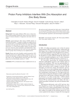 Proton Pump Inhibitors Interfere With Zinc