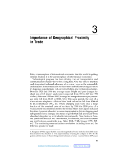 Importance of Geographical Proximity in Trade