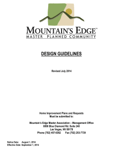 MOUNTAIN`S EDGE MASTER ASSOCIATION