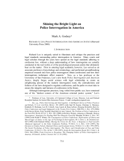 Shining the Bright Light on Police Interrogation in America