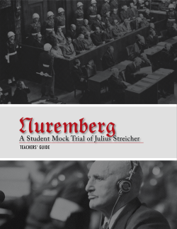 A Student Mock Trial of Julius Streicher