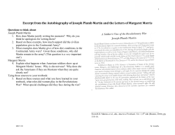 Excerpt from the Autobiography of Joseph Plumb Martin and the