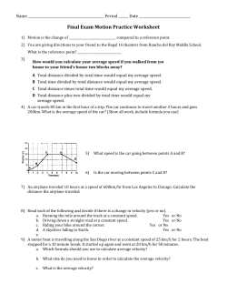 Final Exam Motion Practice Worksheet
