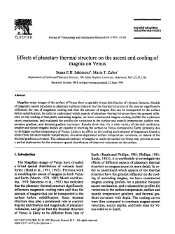 Effects of planetary thermal structure on the ascent and cooling of