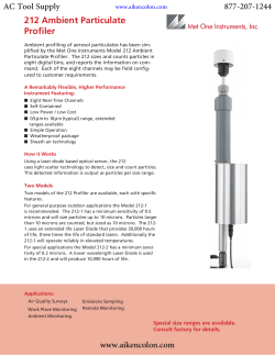 Met One 212-1 Datasheet