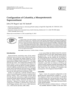 Configuration of Columbia, a Mesoproterozoic Supercontinent