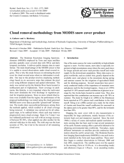Cloud removal methodology from MODIS snow cover product