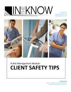 Client Safety Tips for the Learner
