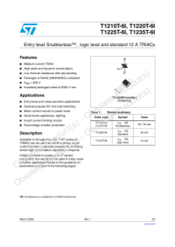 T1210T-6I, T1220T-6I T1225T-6I, T1235T-6I