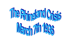 The 1919 Treaty of Versailles made the German Rhineland a