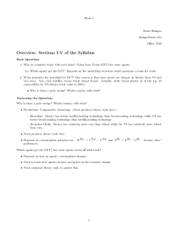 Discussion Section Notes Production Theory