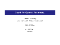 Good-for-Games Automata.