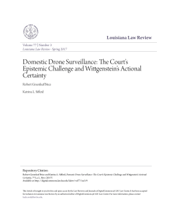 Domestic Drone Surveillance - DigitalCommons @ LSU Law Center