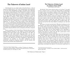 The Takeover of Indian Land