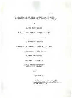 Examination of study habits and attitudes of undergraduate - K-REx