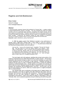Ragtime and Anti-Bolshevism