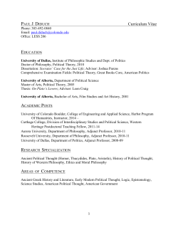 Curriculum Vitae - University of Colorado Boulder