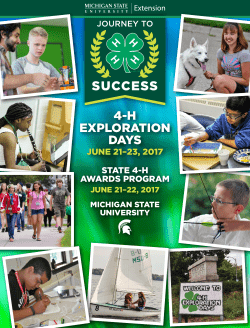 4-H Exploration Days Registration Book