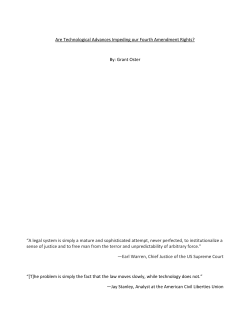Are Technological Advances Impeding our Fourth Amendment Rights?
