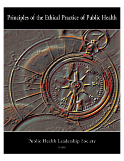 Principles of the Ethical Practice of Public Health