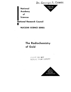 Radiochemistry of Gold