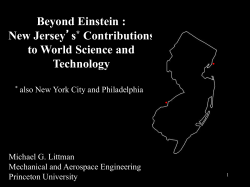 Beyond Einstein : New Jersey`s* Contributions to World Science and
