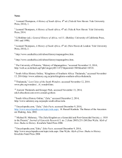 Notes 1 Leonard Thompson, A History of South Africa, 4th ed. (Yale