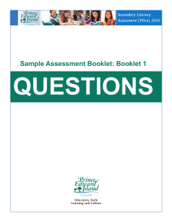 Booklet 1 - PrinceEdwardIsland.ca